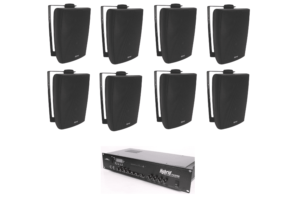 Hybrid PA500M and 8 x EVA 6 Restaurant and Shop Sound Kit