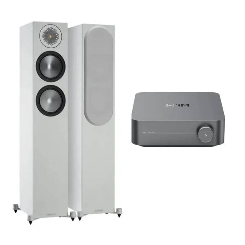 Monitor Audio Bronze 300 7G Floorstanding Speakers + WiiM Amp