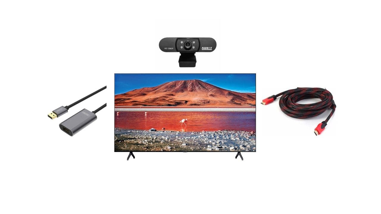 Video Conferencing Package for Small Rooms, 55" Samsung TV + Webcam