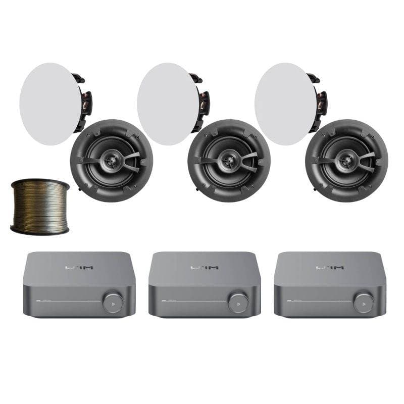 WiiM Amp 3-Zone Multiroom Audio Package